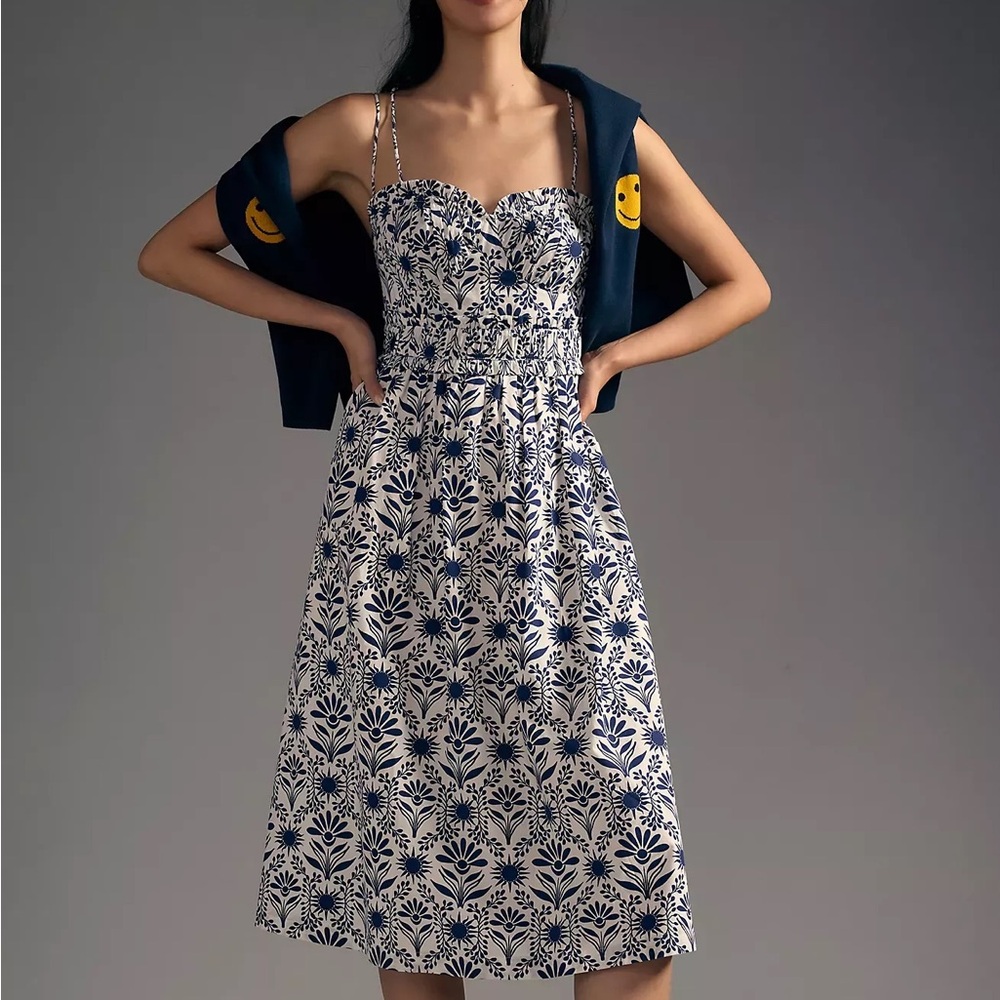 By Anthropologie Corset Midi Dress